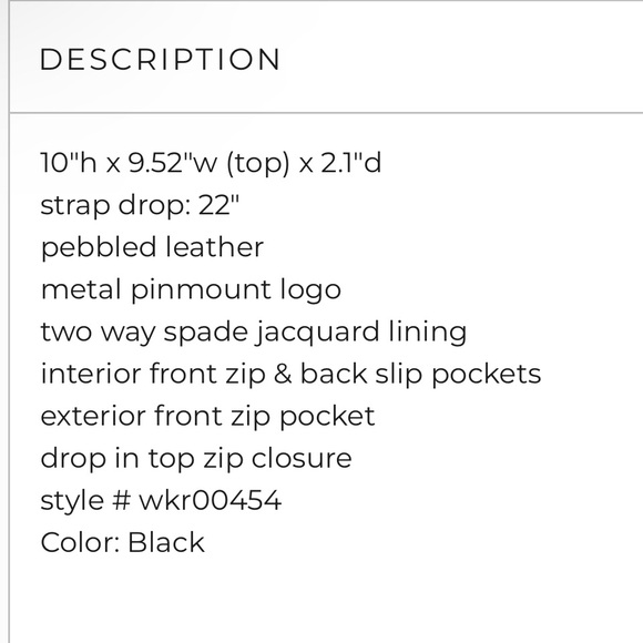 Kate Spade New York
LEILA TOP ZIP CROSSBODY Black Leather - Picture 4 of 16